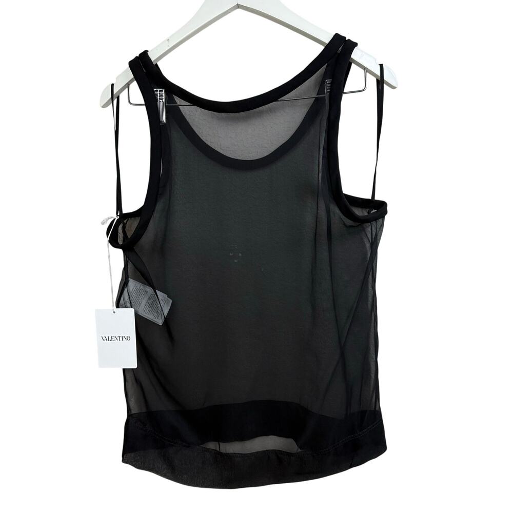New VALENTINO Garavani Sheer 100% Silk Tank Top - Picture 9 of 10